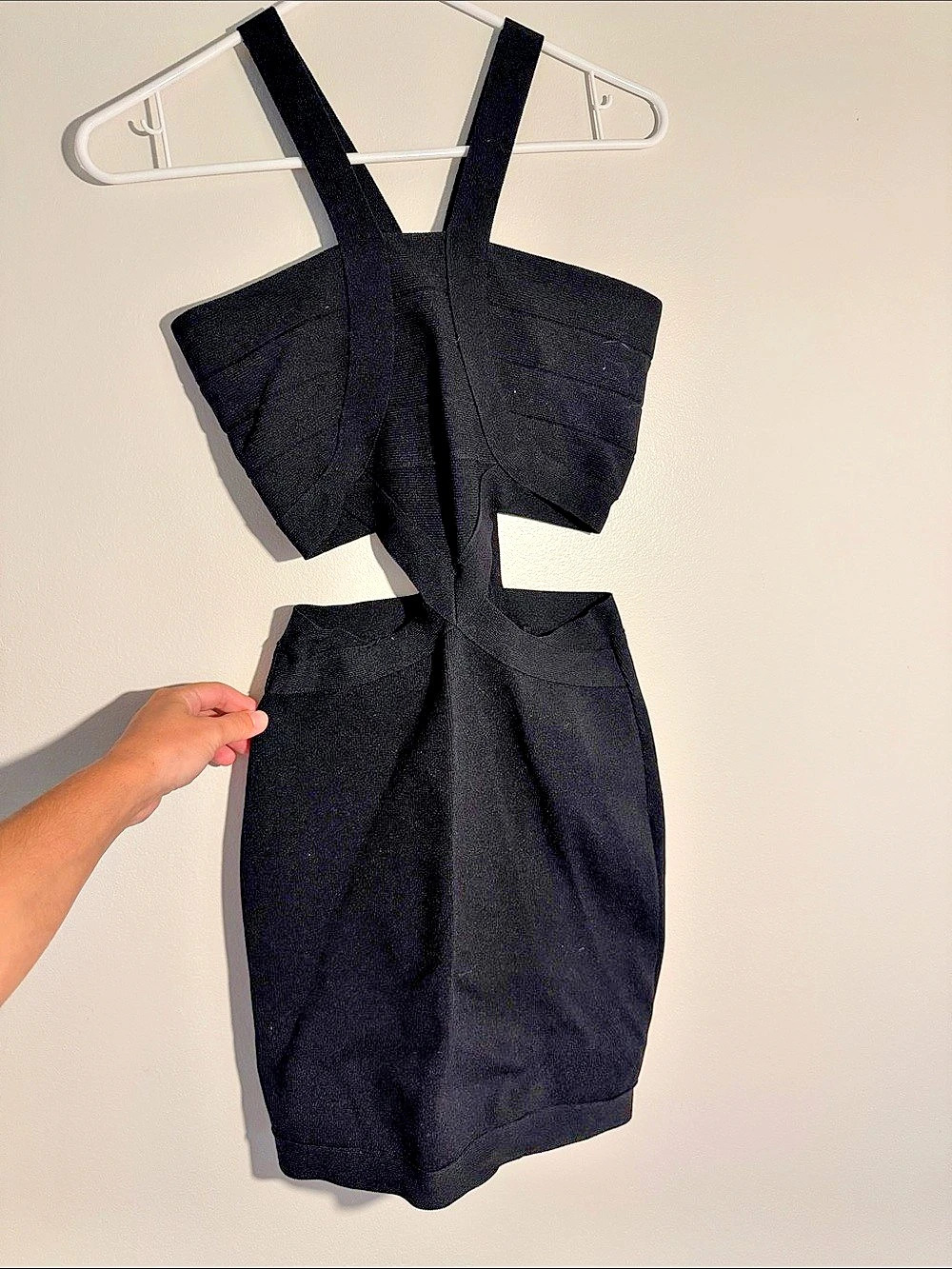NBD Black Cutout Mini Dress Like New
